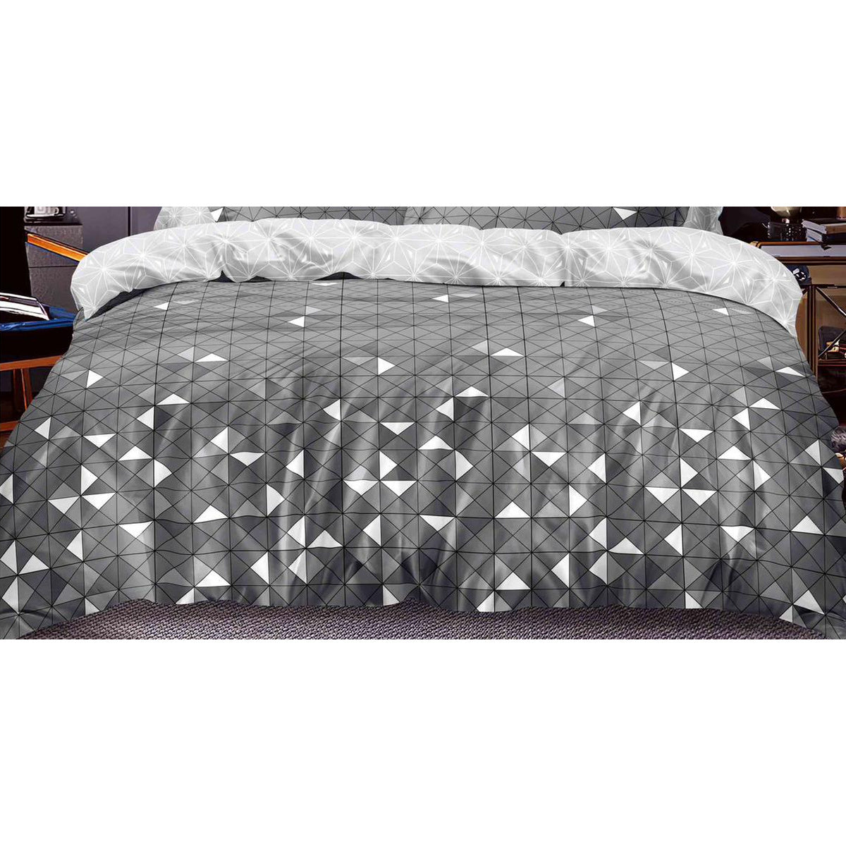 Lenjerie de pat bumbac satinat cu elastic