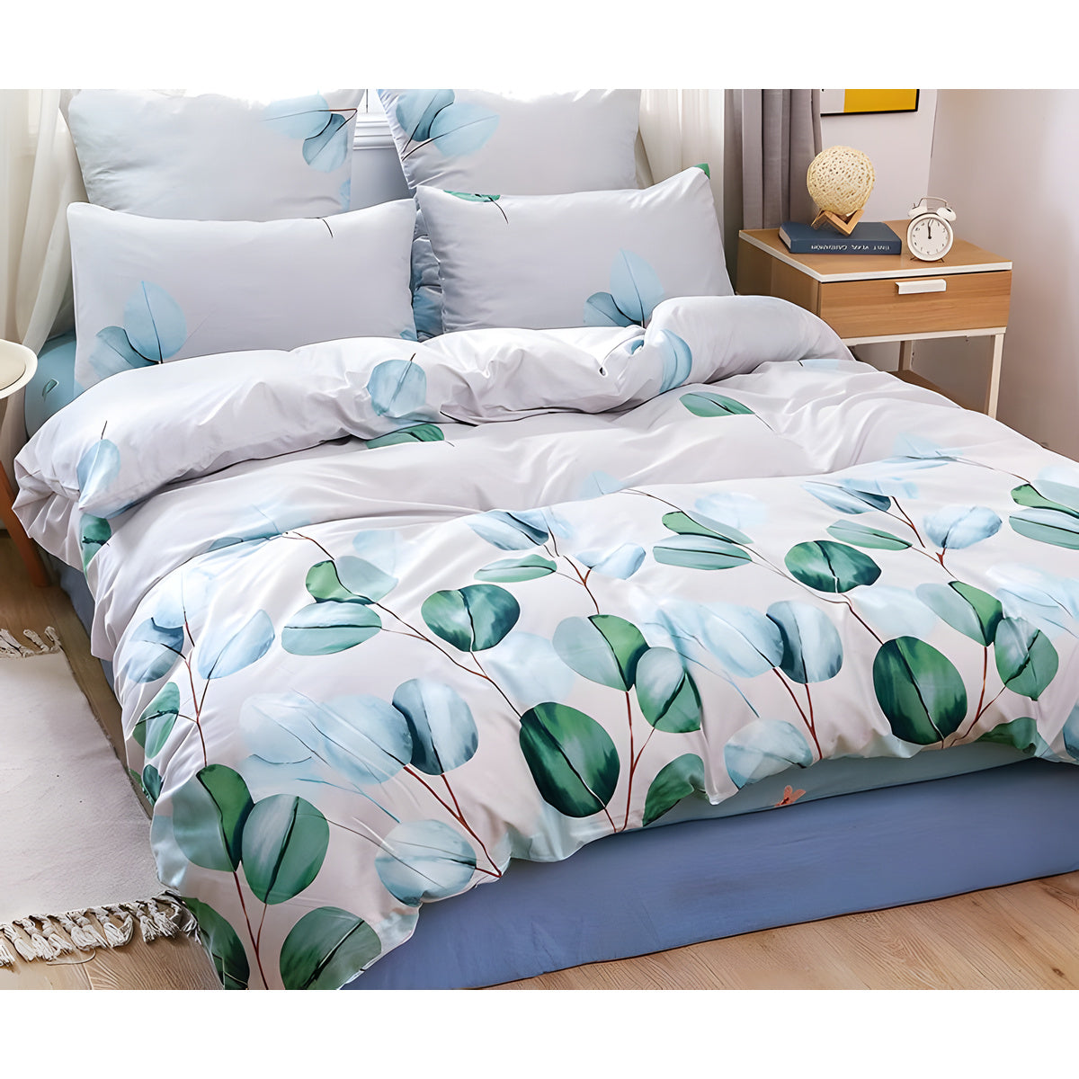 Lenjerie de pat bumbac satinat cu elastic